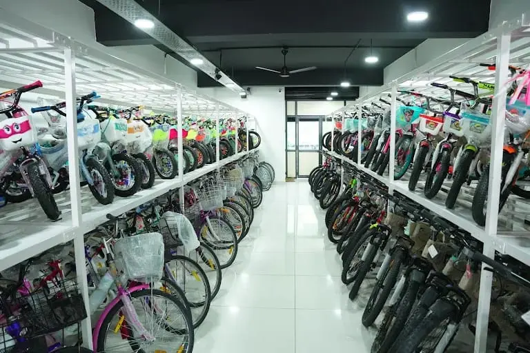 Cycle showroom at Rolls & Rattles Kids Mart, Poranki