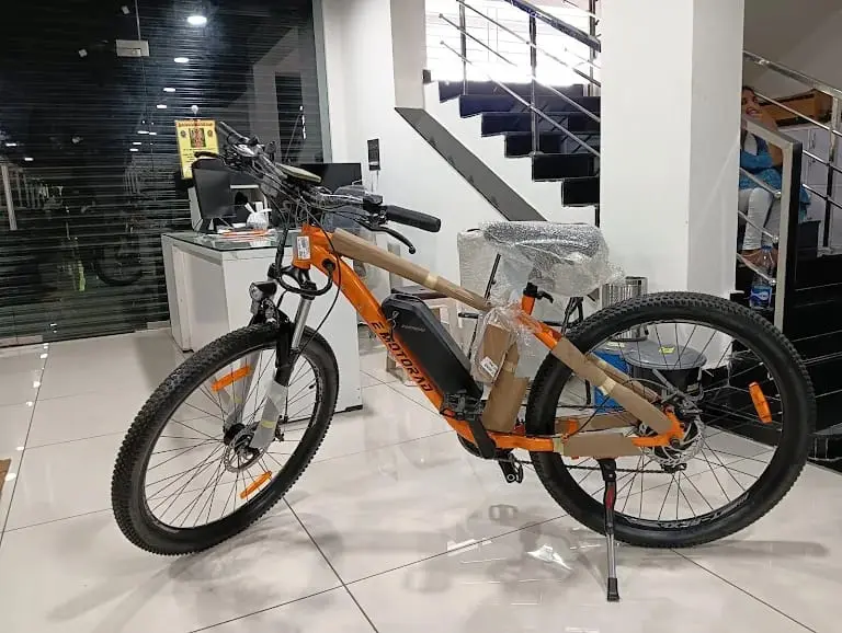 Bicycle section at Rolls & Rattles Kids Mart, Vijayawada