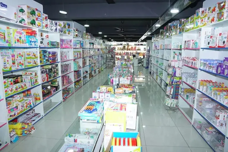 Kids gift store section at Rolls & Rattles Kids Mart